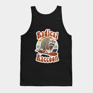 Radical raccoon on a skateboard retro Tank Top